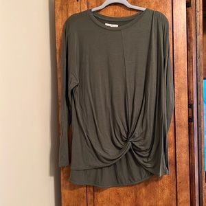 Army green cotton top